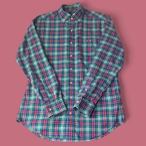 Vineyard Vines Slim Fit Tucker Shirt Blue, Red, Green Plaid Men’s Size S